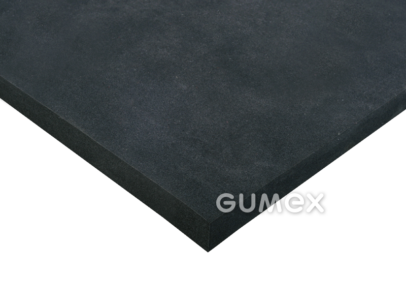 T140 CR, 2mm, 10000x1000mm, 50°Sh00, Dichte 140 kg/m3, CR, selbstverlöschend, -30°C/+100°C, schwarz, 